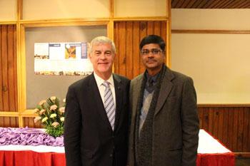 Bill Sweeney with Yadav Nepal Reception